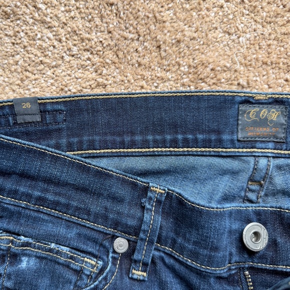 Citizens of Humanity Ava Low Rise Straight Jeans Med Wash Size 26 USA Made - Picture 13 of 16